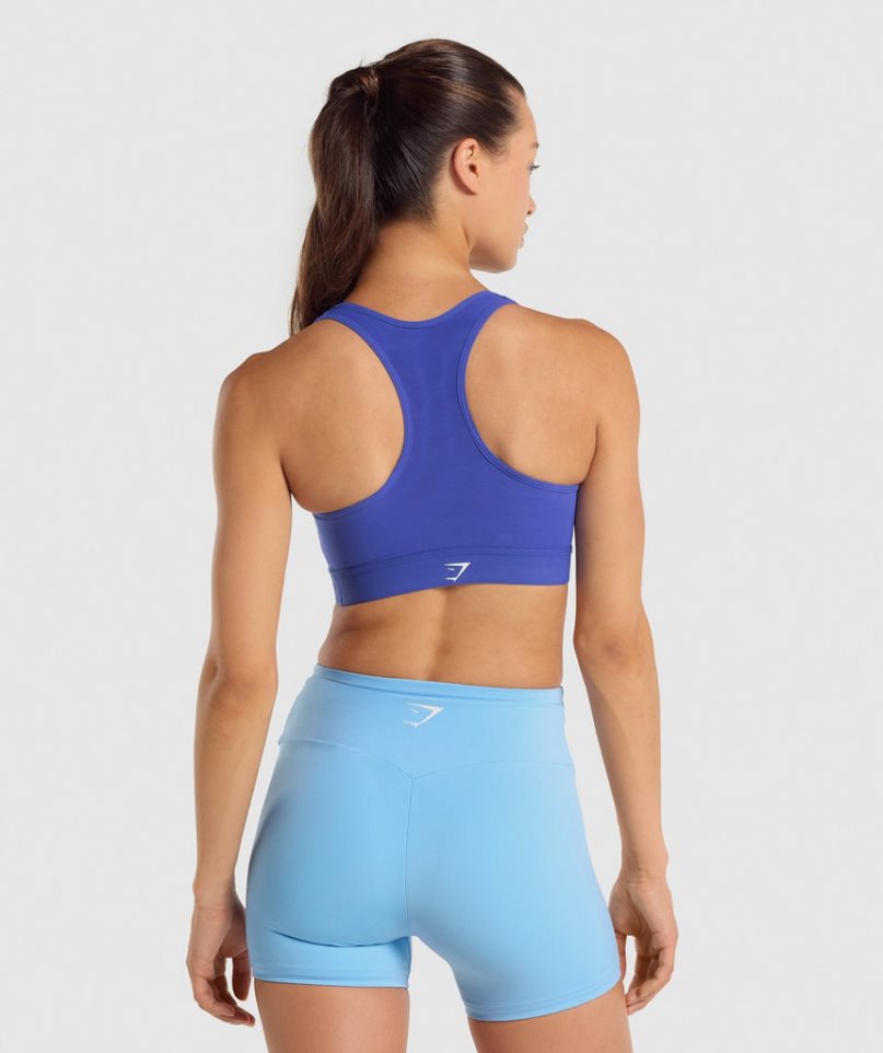 Staniki Sportowe Gymshark Lekkie High Support Damskie Niebieskie | PL 376TRN